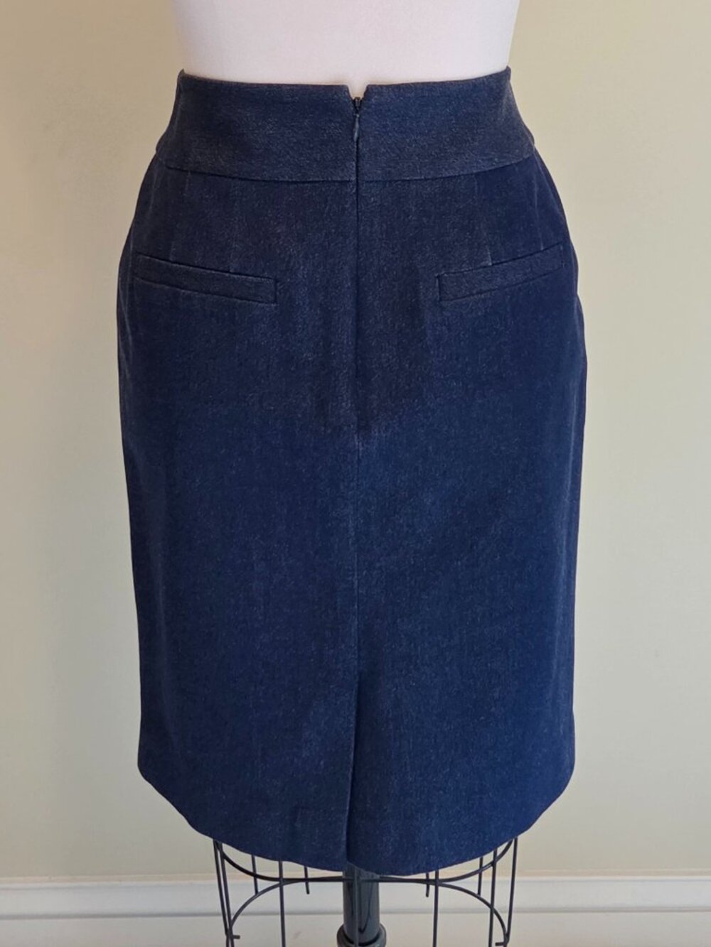 Banana Republic Denim Blue Pencil Skirt - Picture 3 of 7